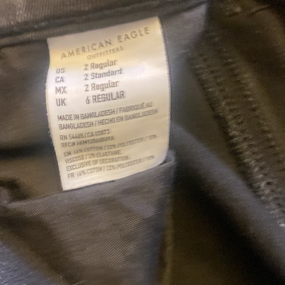 American Eagle SIZE 2 Women’s Extreme Stretch High Rise Black Jeans Skinny - Picture 7 of 10